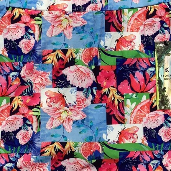 KYODAN NWT WOMENS GOLF OUTDOOR AVTIVE WEAR SKORT SKIRT SUMMER MIX COLORFUL - Picture 8 of 9